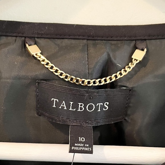 NWT Talbots Black Stripe Blazer - Picture 11 of 14